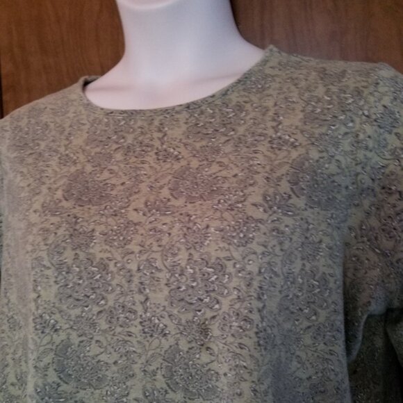 TWO Plus Tops 1X Black cotton top by Roaman's + Cute top by Croft & Barrow - Picture 9 of 9